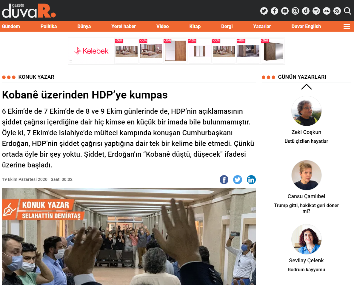 19.09.2020 - Gazete Duvar