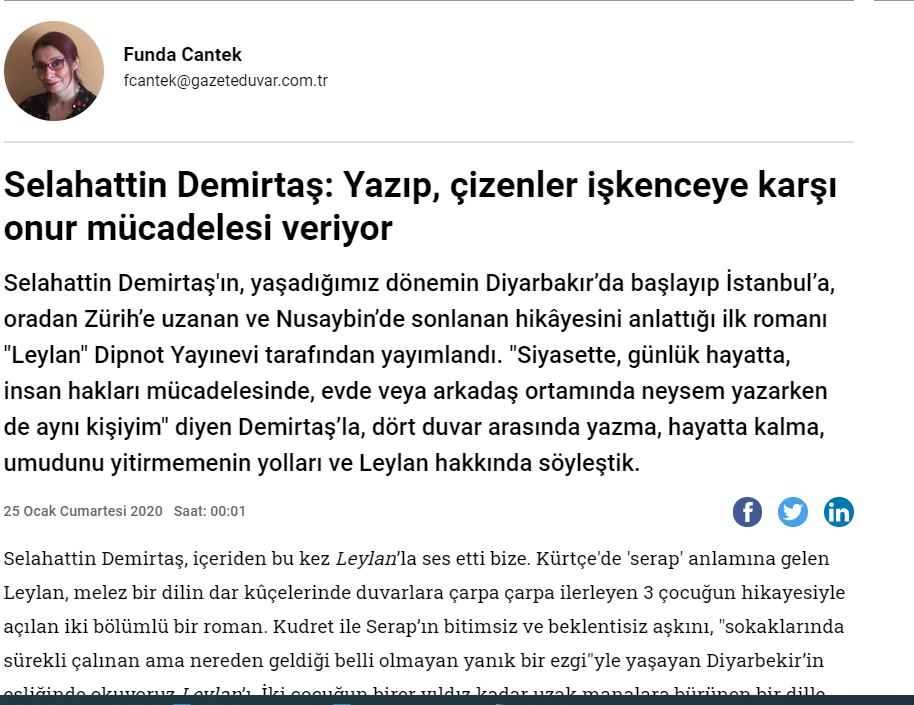 25 Ocak 2020 - Gazete Duvar