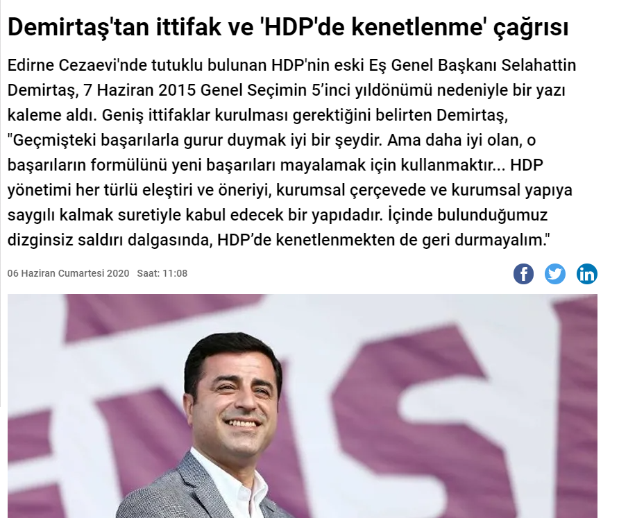 06 Haziran 2020 - Gazete Duvar