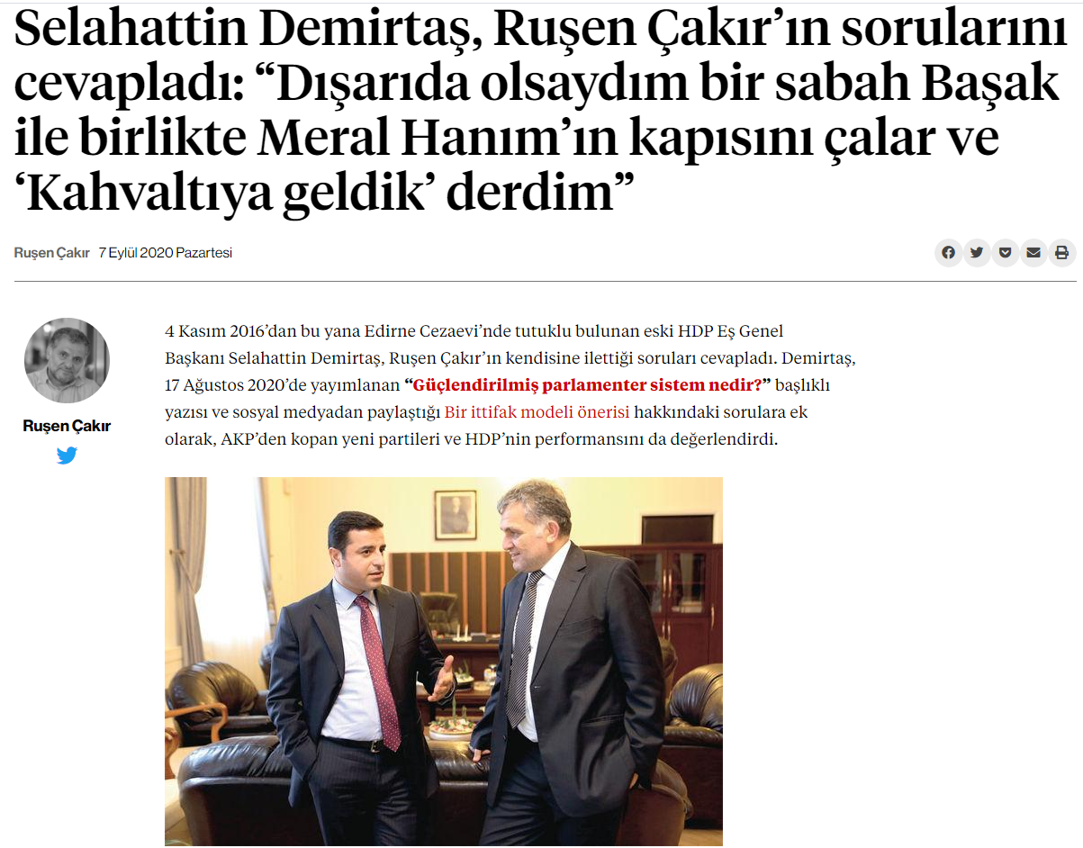 7 Eylül 2020 - Medyascope Röportajı 